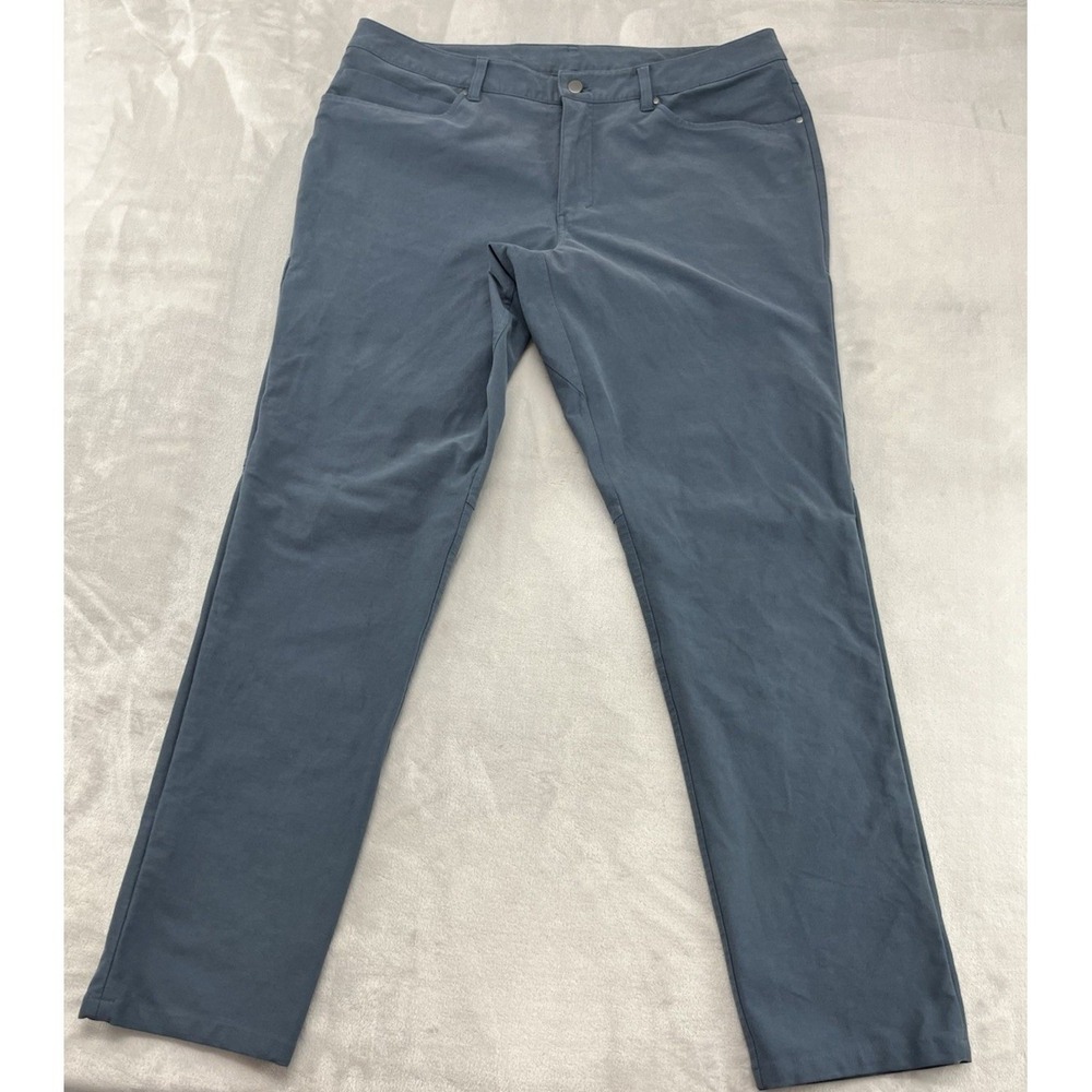 Lululemon ABC UtiliTech Pants Men 38X33 Solar Gray Stretch Abrasion Resistant